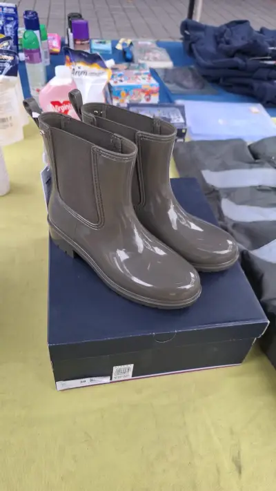 Botas de goma verdes tommy hilfiger - miniatura 1