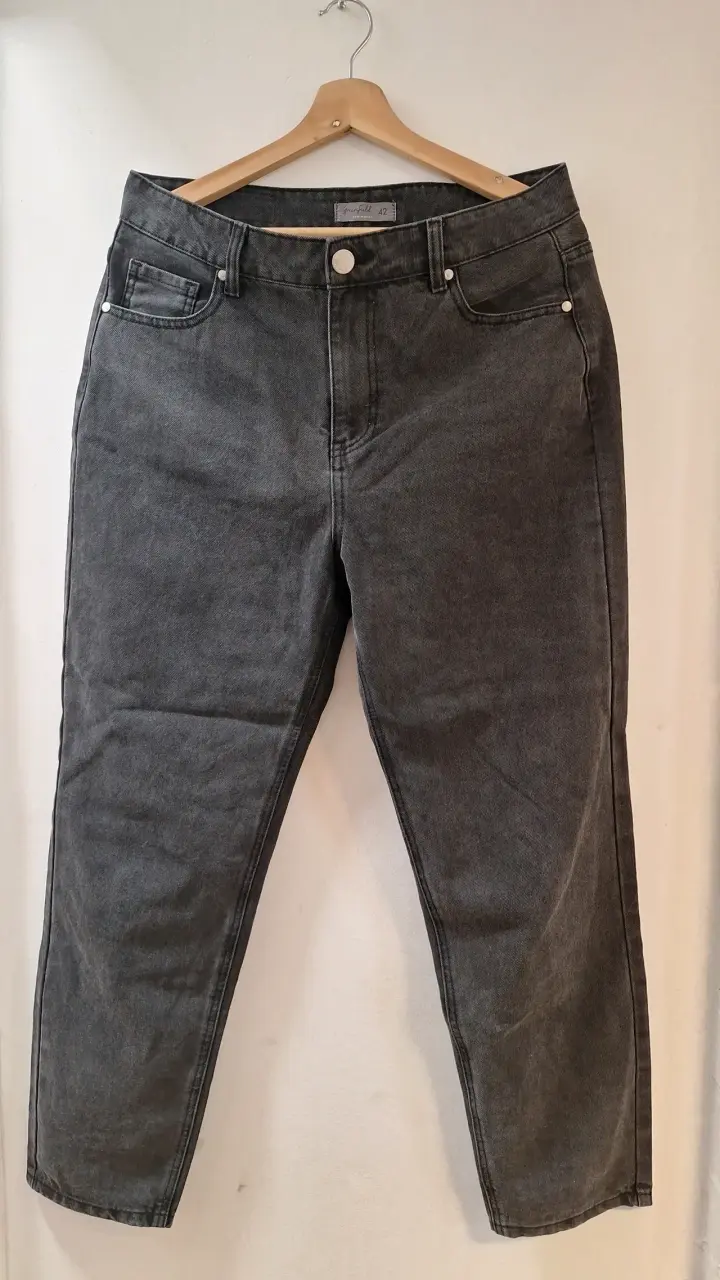 Pantalón cargo de mezclilla azul - 4