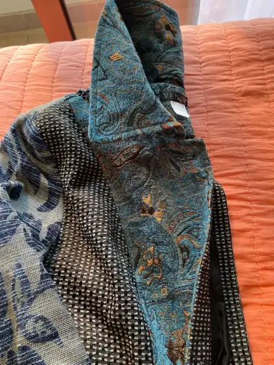 Abrigo estampado azul mujer - miniatura 4