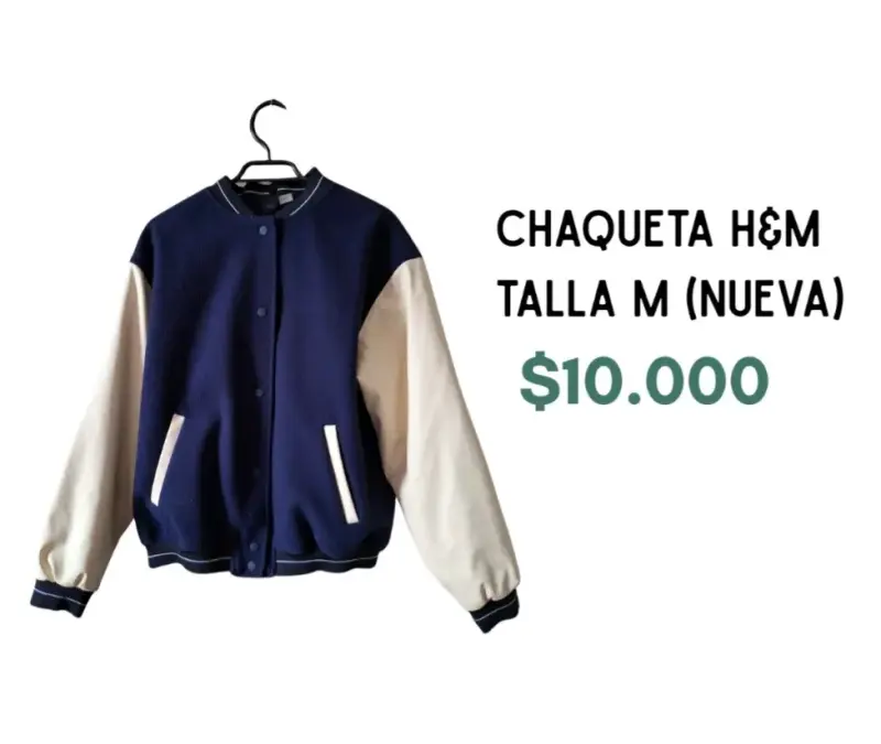 Chaqueta varsity H&M azul