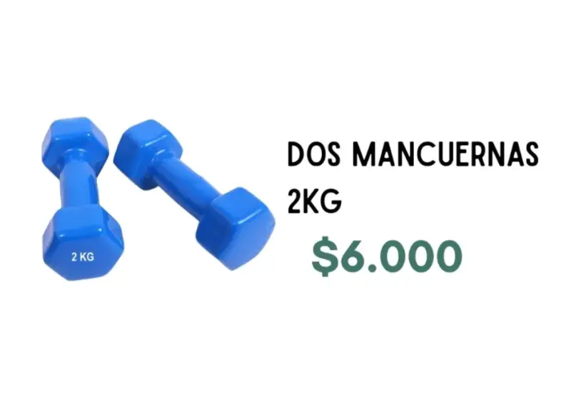 Par de mancuernas 2kg azules