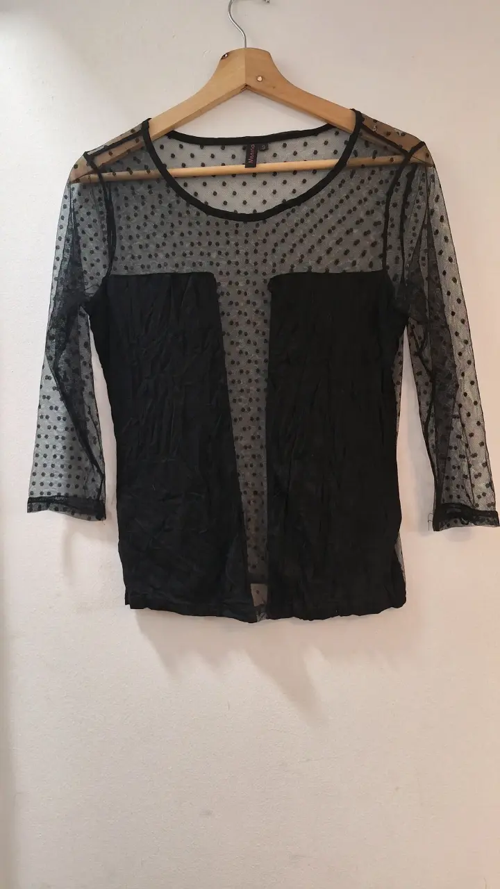 Blusa negra de encaje - 5