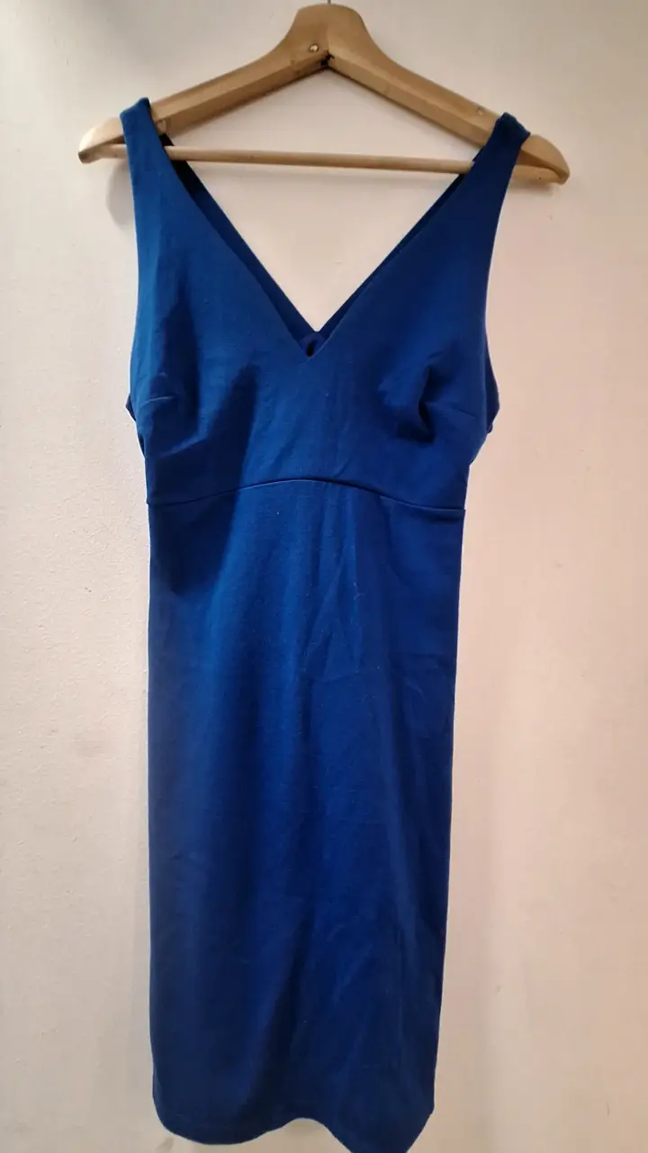 Vestido beige con tul transparente - 3