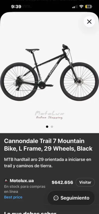 Bicicleta de montaña negra y azul - miniatura 4