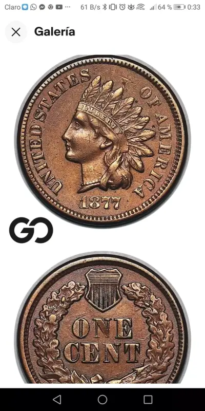 Moneda estadounidense 1877 - miniatura 1
