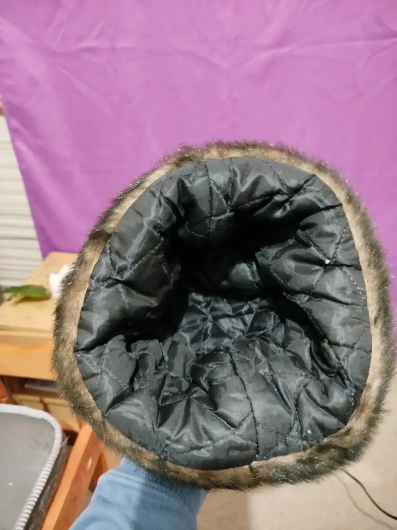 Sombrero de piel sintética marrón - 3