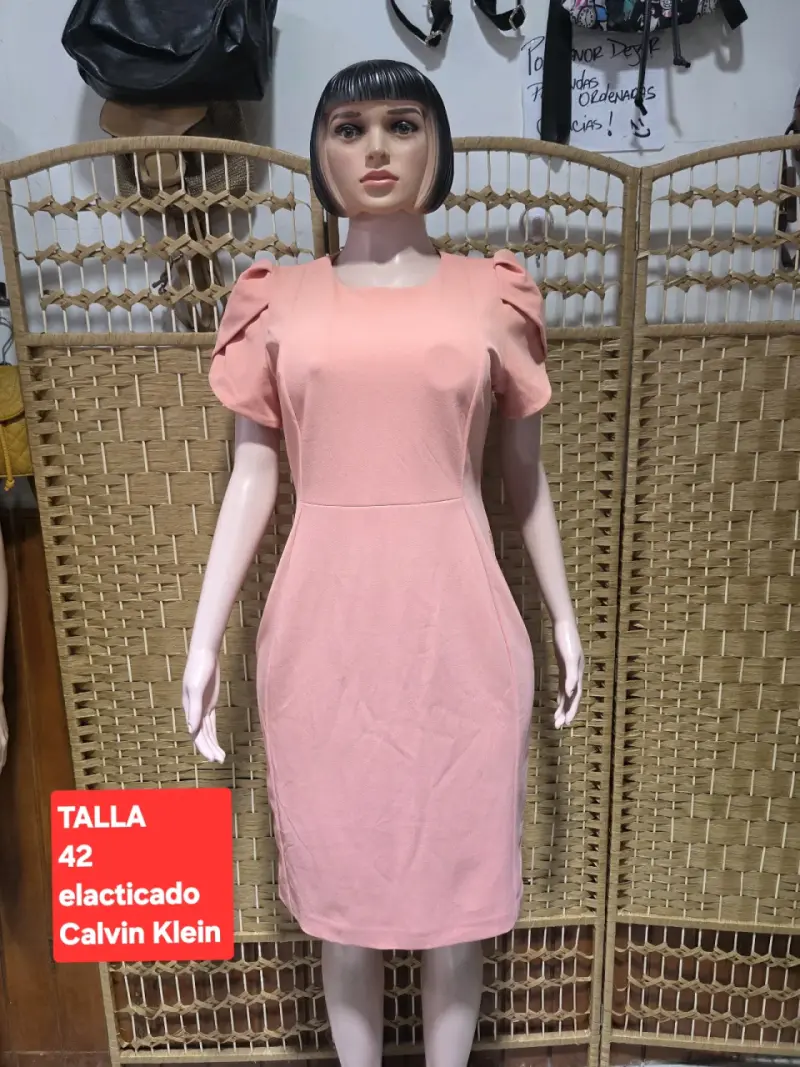 Vestido rosado Calvin Klein - 1
