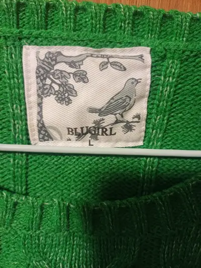 Suéter verde tejido grueso talla L - miniatura 2
