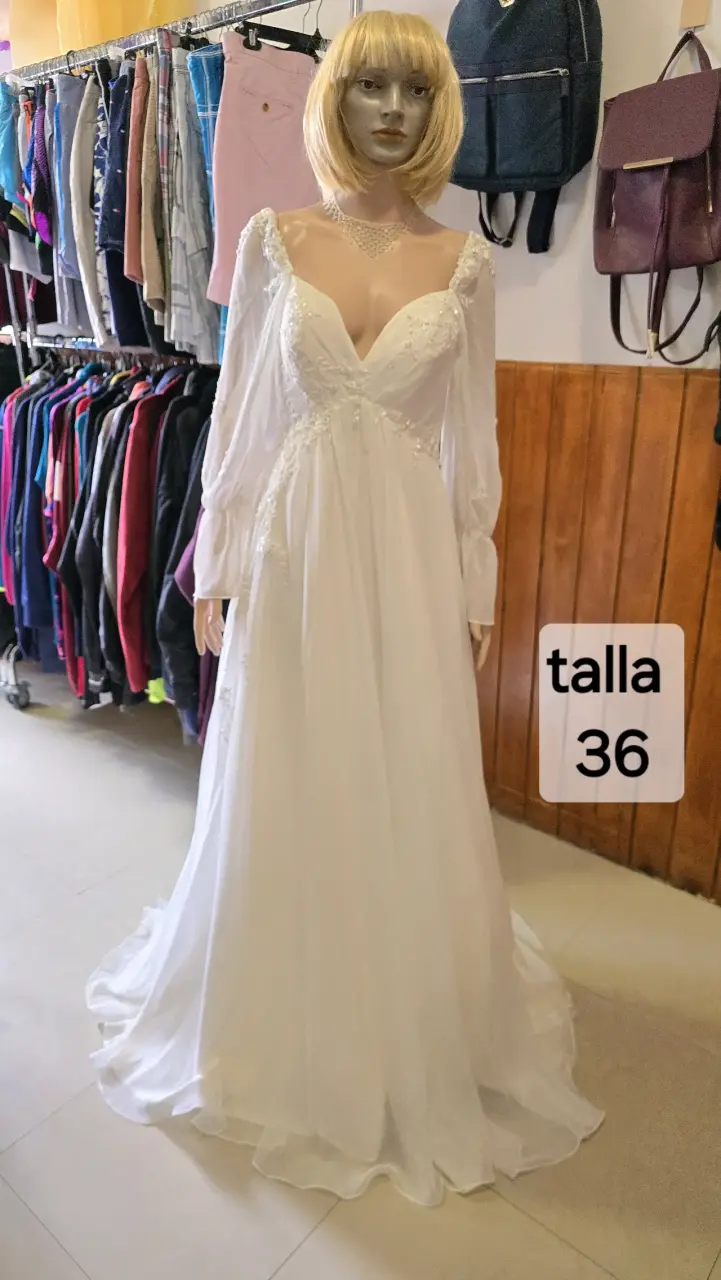 Vestido de novia blanco talla 40 - 3