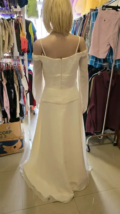 Vestido de novia blanco talla 40 - miniatura 5