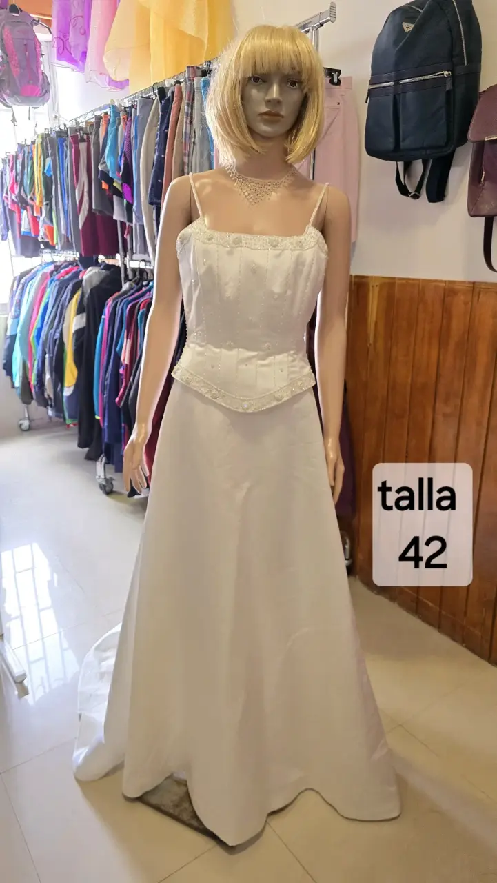Vestido de novia blanco talla 40 - 6