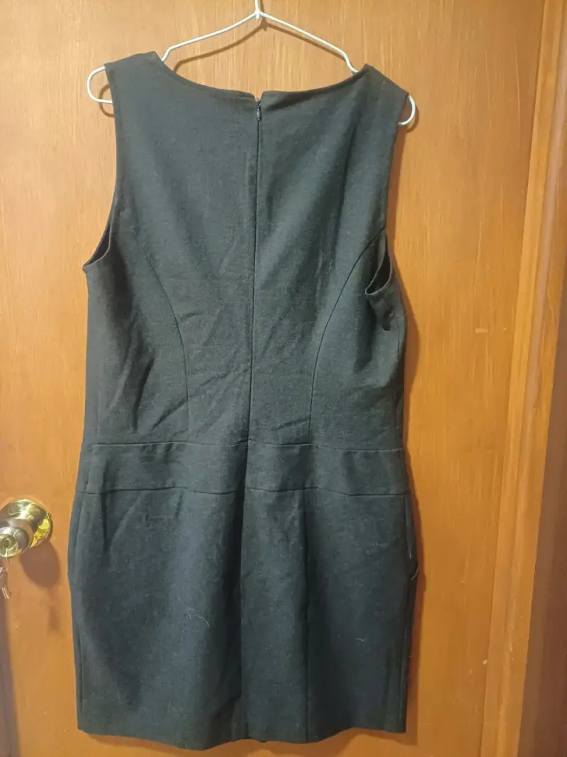 Vestido negro sin mangas tipo jumper tall L - 2