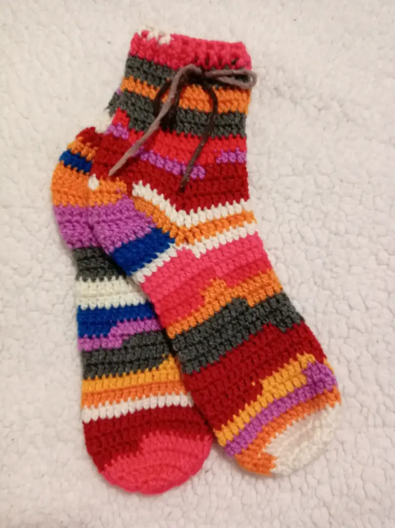 Calcetines tejidos multicolores