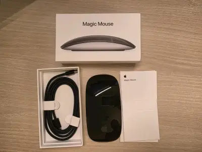 Magic Mouse Apple Inalámbrico Negro Mmmq3am/a A165 - miniatura 1