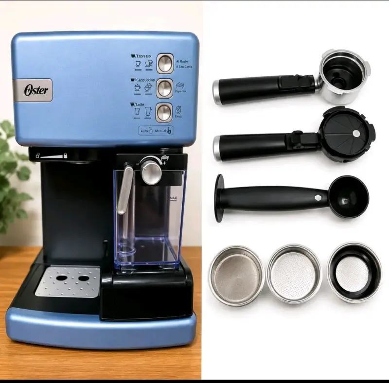 Cafetera espresso Oster azul