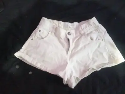 Shorts blancos mezclilla - miniatura 1