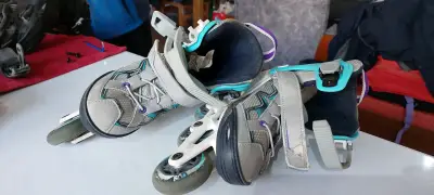 Patines en línea, roller, gris/turquesa 29-33 - miniatura 3