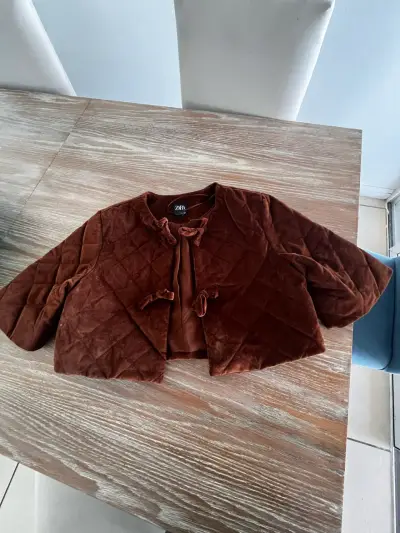 Chaqueta corta marrón Zara - miniatura 1