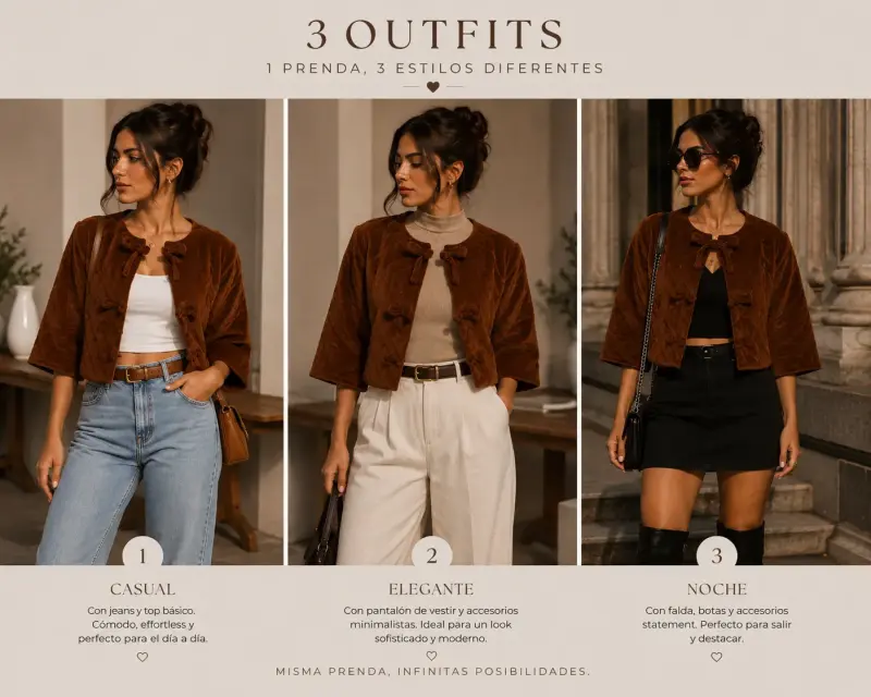 Chaqueta corta marrón Zara - 2