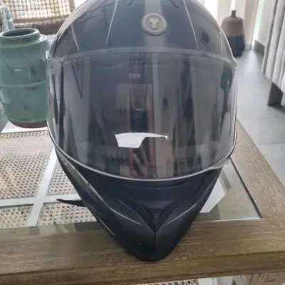 Casco de moto integral negro - miniatura 2