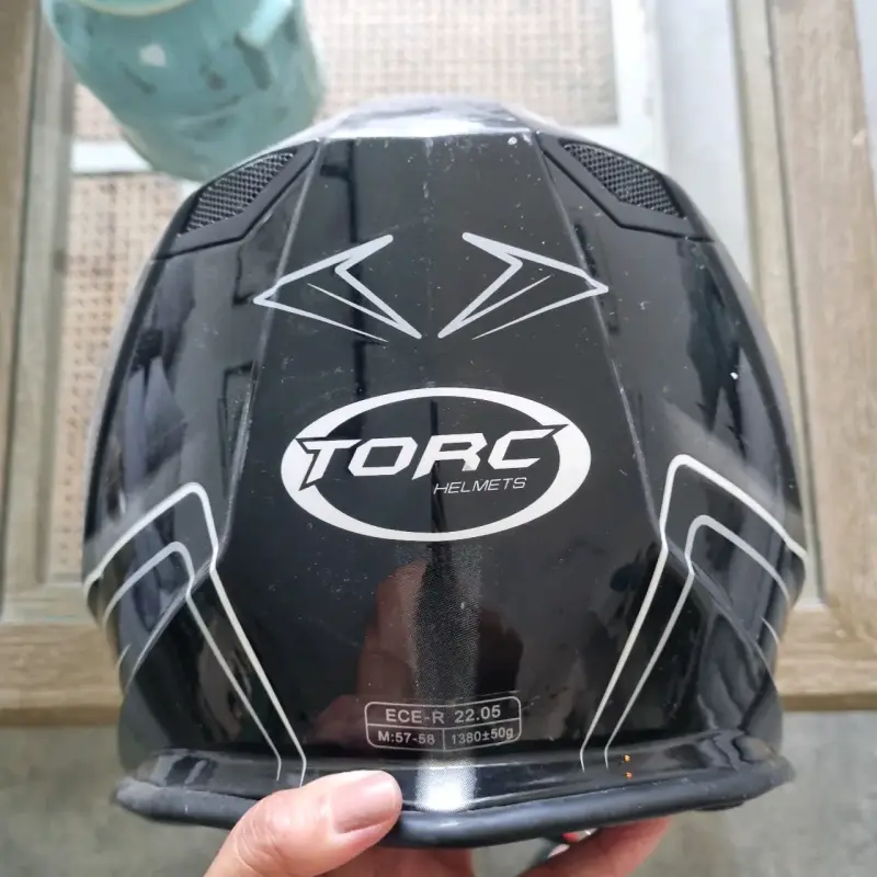 Casco de moto integral negro - 3