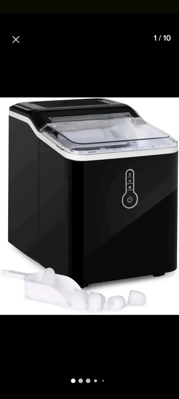 Máquina de hielo negra compacta - 1