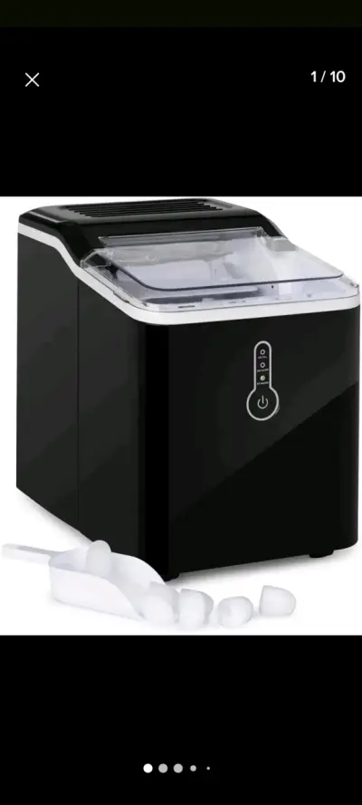 Máquina de hielo negra compacta - miniatura 1