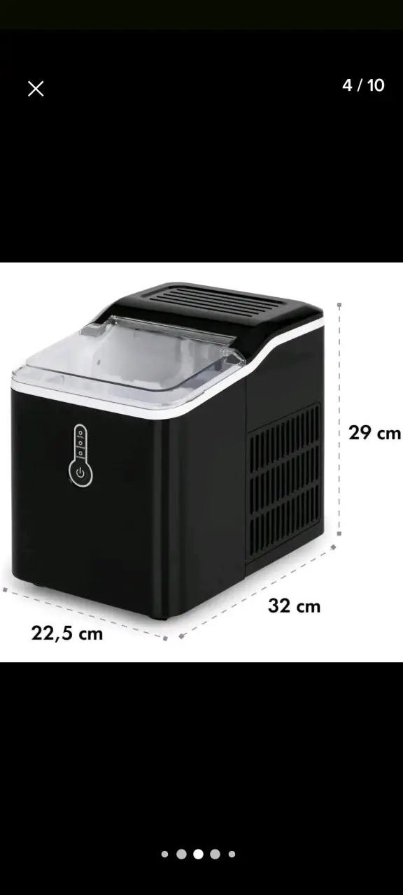 Máquina de hielo negra compacta - 3