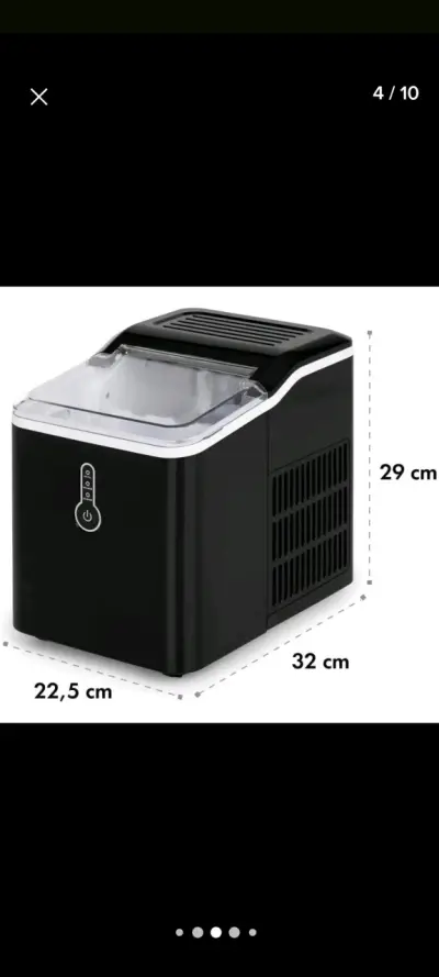Máquina de hielo negra compacta - miniatura 3