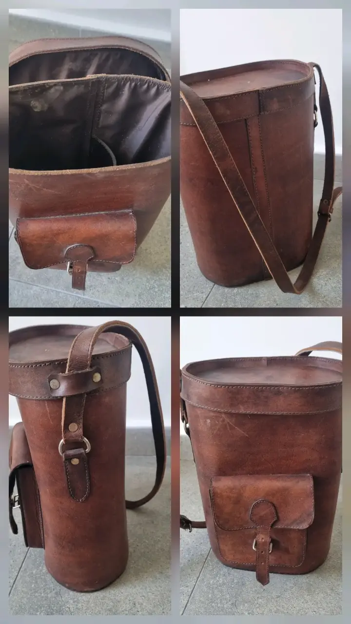 Bolso de cuero marrón vintage