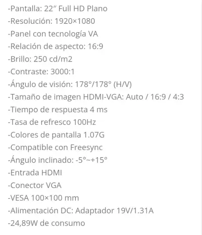 Monitor Full HD 22 pulgadas Master-G - miniatura 3