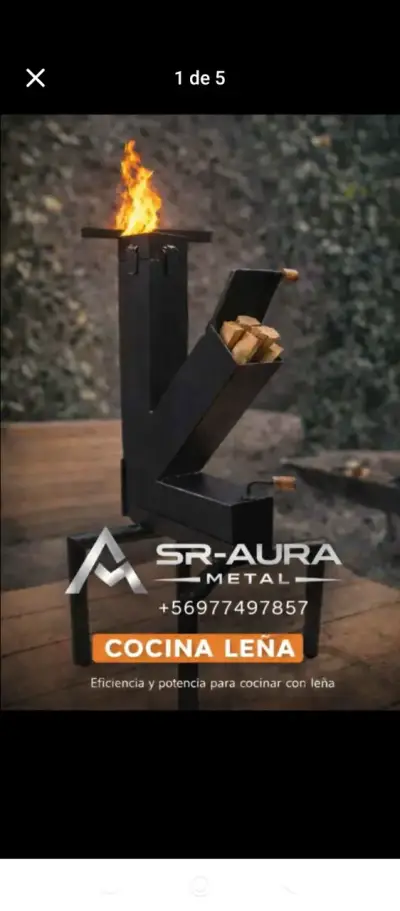 Cocina de leña SR-Aura Metal - miniatura 1