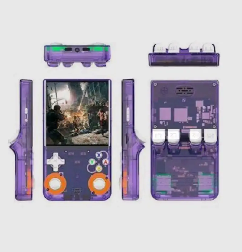 Consola R36 ultra portátil desmontable púrpura - 1