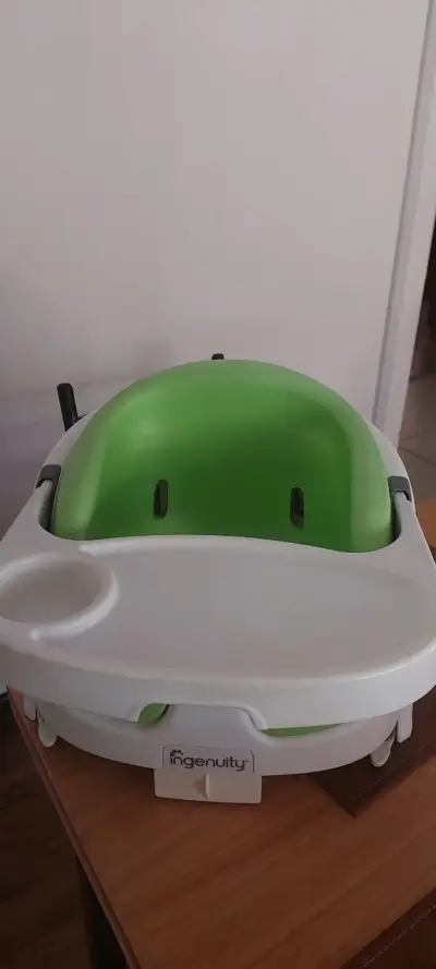 Silla de comer para bebé verde - miniatura 1