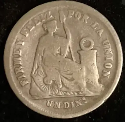 Moneda antigua de plata 1866 - miniatura 4