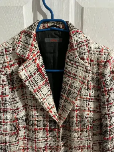 Blazer tejido cuadros multicolor - miniatura 1