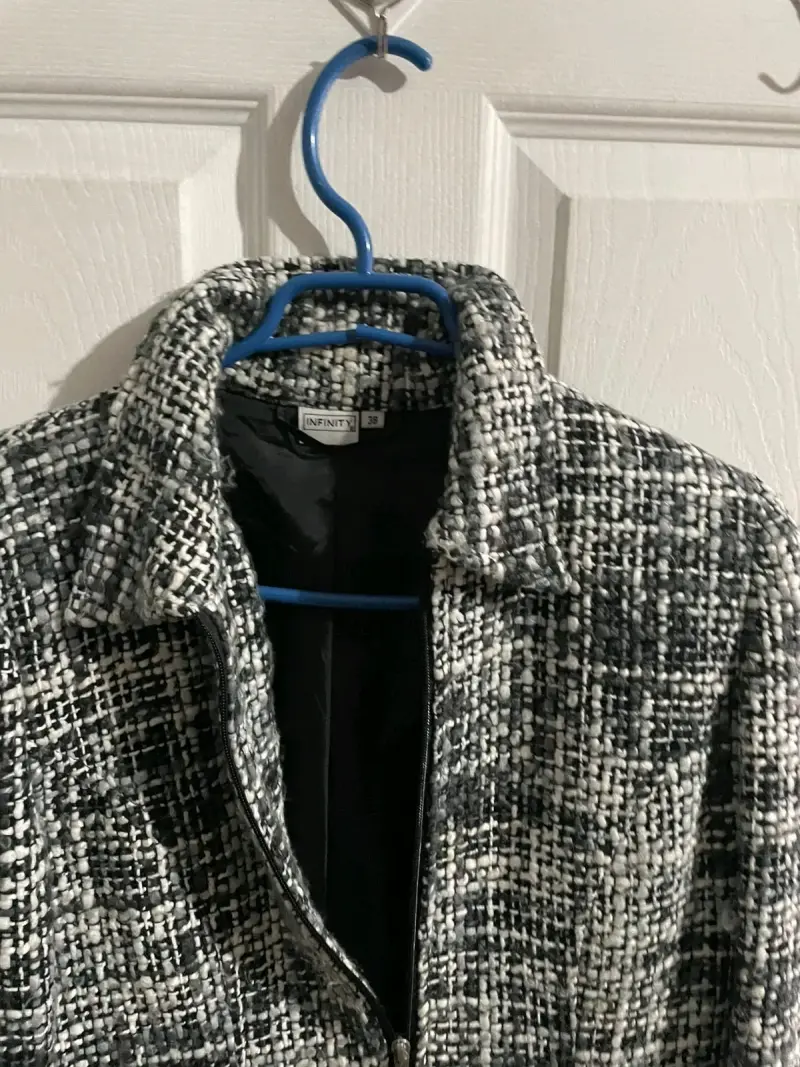Blazer tejido cuadros multicolor - 3