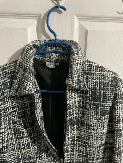 Blazer tejido cuadros multicolor - miniatura 3