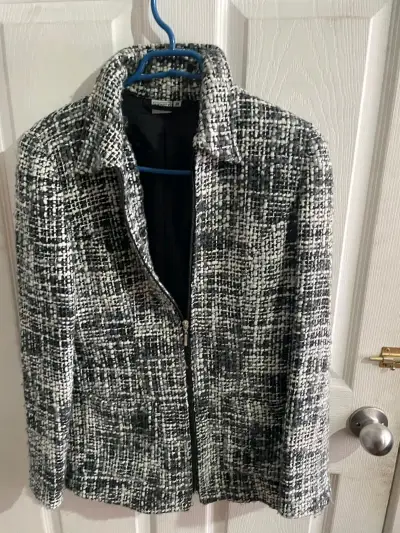 Blazer tejido cuadros multicolor - miniatura 4