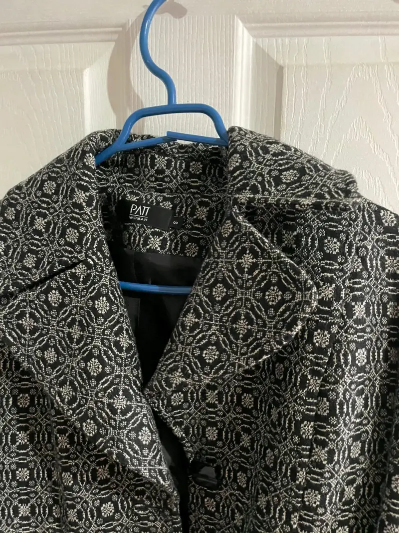 Blazer tejido cuadros multicolor - 6