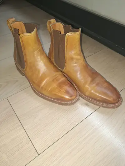 Botines cuero marrón hombre - miniatura 1