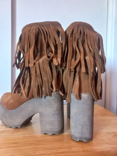 Botines de gamuza con flecos - miniatura 5