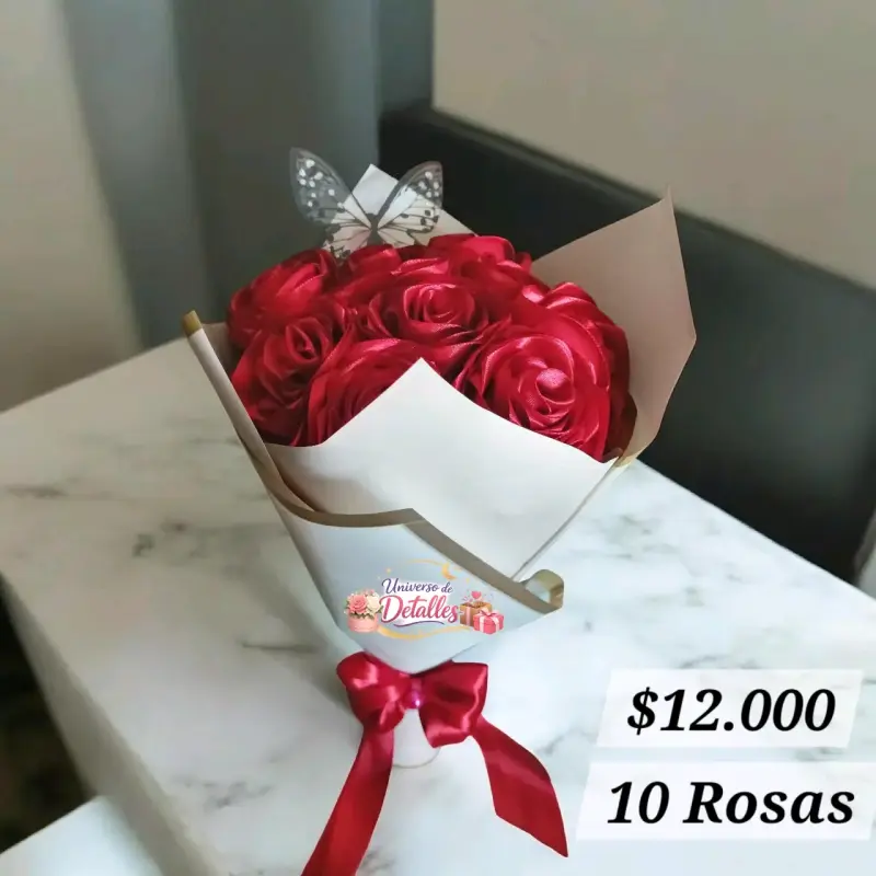 Ramo de 10 Rosas Eternas