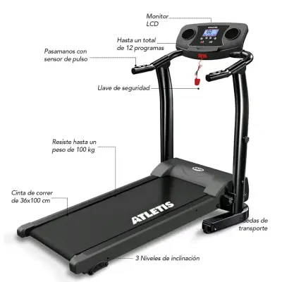 Cinta de correr ATLETIS LCD - miniatura 1