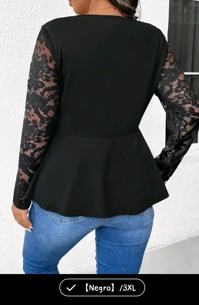 Chaqueta negra con encaje - 2