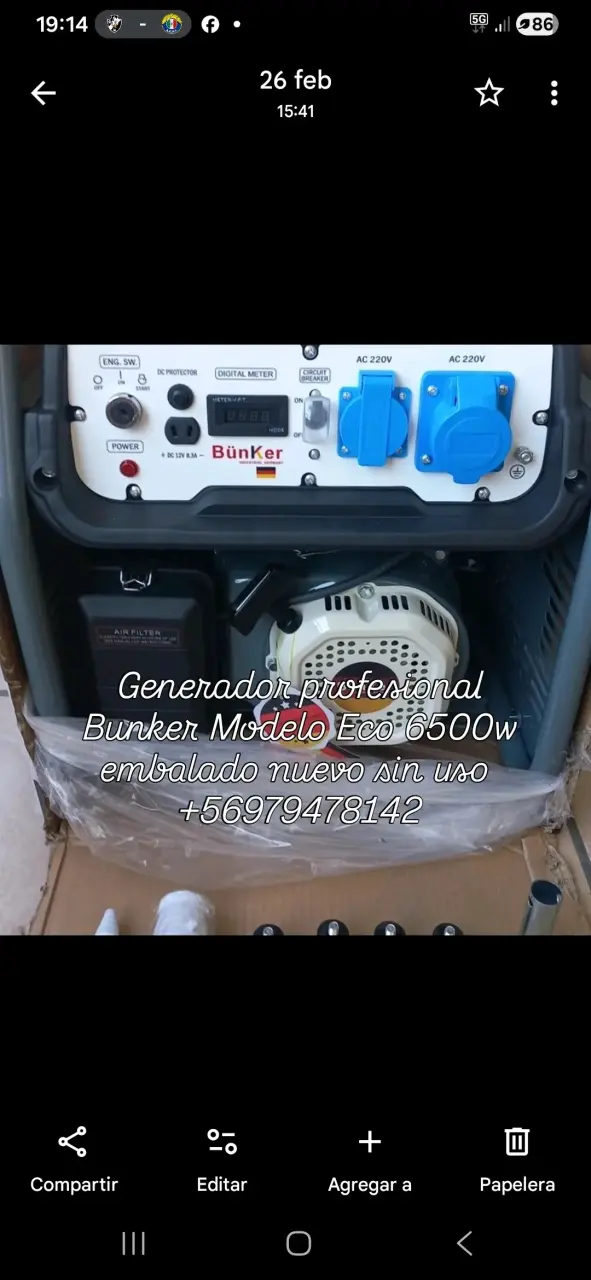 Generador profesional Bunker 6500W - 1