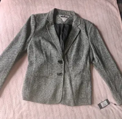 Blazer gris tweed mujer - miniatura 1