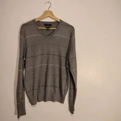 Suéter gris a rayas Banana Republic M - miniatura 1