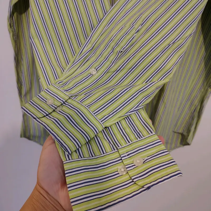 Camisa rayada verde Ralph Lauren L - 5