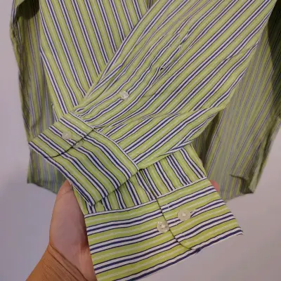 Camisa rayada verde Ralph Lauren L - miniatura 5
